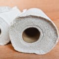 Two rolls of white paper towels